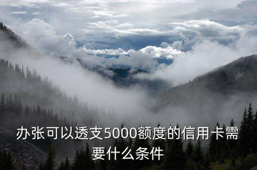 辦個5000額度的信用卡需要什么意思，辦理工商銀行信用卡5000元需要什么條件