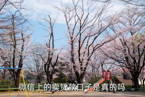 微信上的賣貸款口子是真的嗎