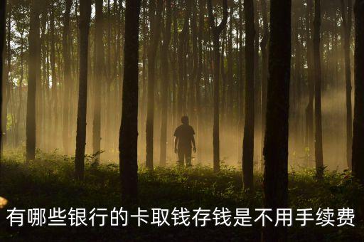 有哪些銀行的卡取錢存錢是不用手續(xù)費(fèi)