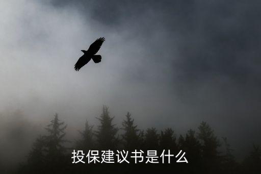 投保建議書是什么