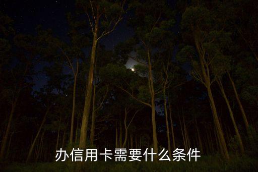 辦信用卡需要什么條件