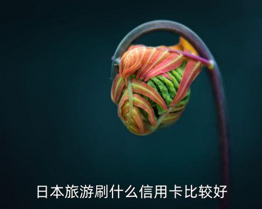 日本旅游刷什么信用卡比較好