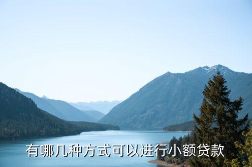 有哪幾種方式可以進(jìn)行小額貸款