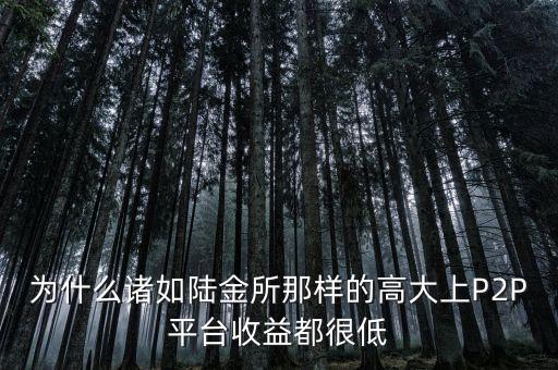 為什么陸金所的收益比愛投資低，陸金所的利率為什么那么低