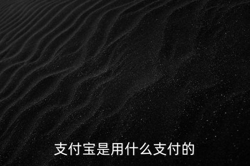 支付寶是用什么支付的