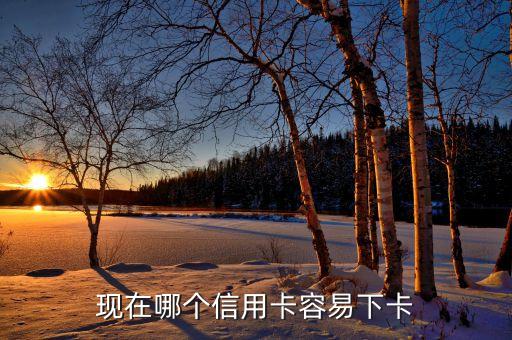 現(xiàn)在哪個信用卡容易下卡