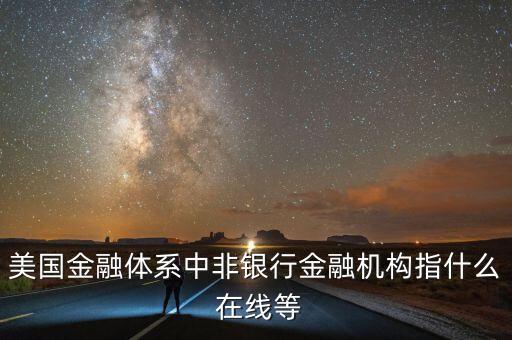 美國(guó)金融體系中非銀行金融機(jī)構(gòu)指什么 在線等