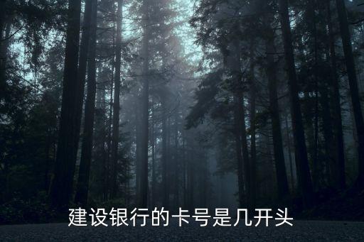 建設(shè)銀行的卡號(hào)是幾開頭