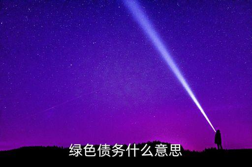綠色債務(wù)什么意思