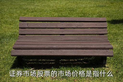 證券市場股票的市場價格是指什么