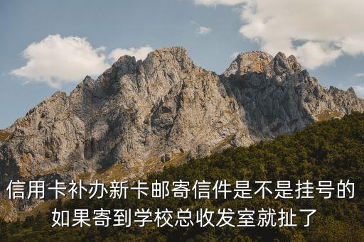補(bǔ)辦信用卡掛號(hào)是什么，我補(bǔ)辦張信用卡平安銀行給的郵政掛號(hào)信編號(hào) 昨天到今天我在查