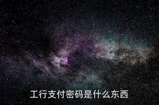 工商銀行短信支付密碼是什么，工行支付密碼是什么東西