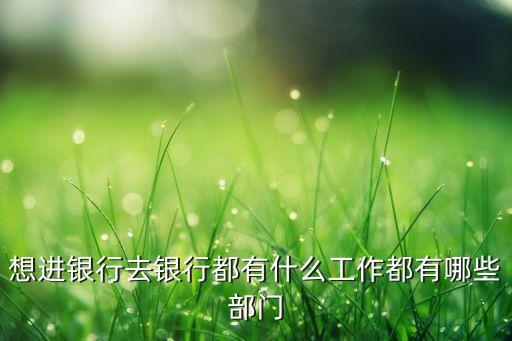 想進(jìn)銀行去銀行都有什么工作都有哪些部門