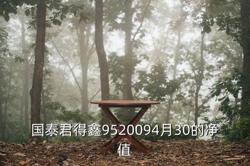 國泰君得鑫9520094月30的凈值