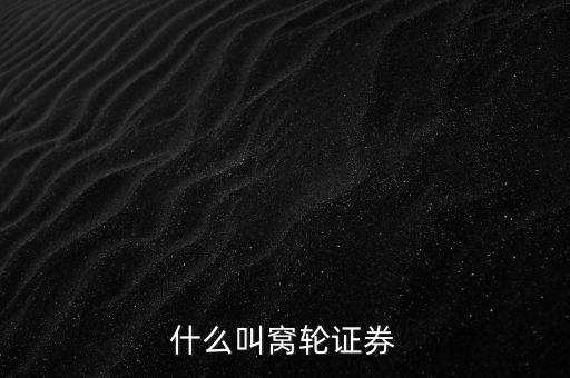 什么叫窩輪證券