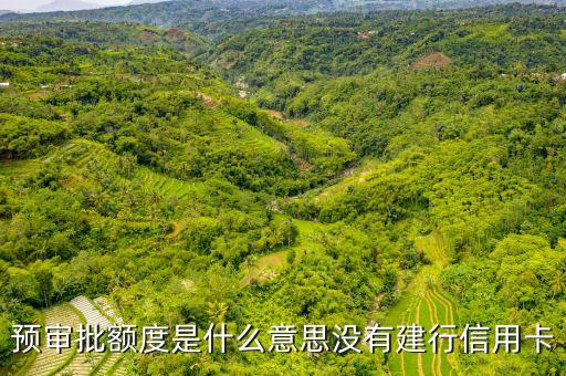 預(yù)審批額度是什么意思沒有建行信用卡