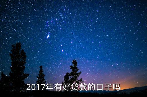 2017年有好貸款的口子嗎
