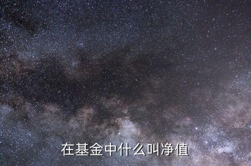 在基金中什么叫凈值