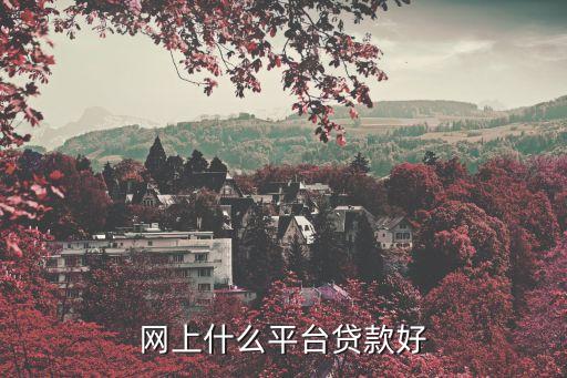 什么網(wǎng)頁(yè)貸款最好貸，網(wǎng)上什么平臺(tái)貸款好