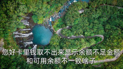 您好卡里錢取不出來顯示余額不足金額和可用余額不一致啥子