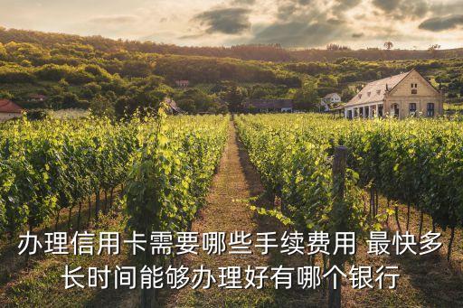 辦理信用卡需要哪些手續(xù)費(fèi)用 最快多長(zhǎng)時(shí)間能夠辦理好有哪個(gè)銀行