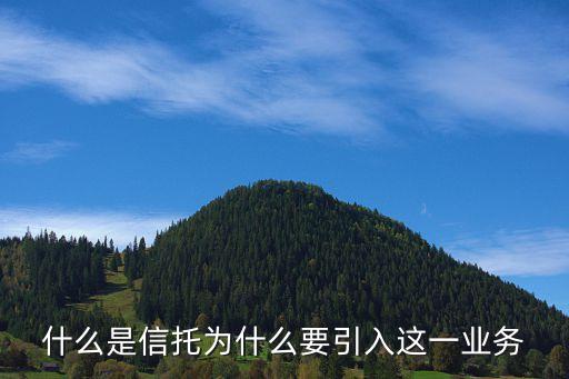 什么是信托為什么要引入這一業(yè)務(wù)