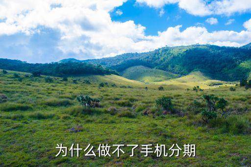 為什么做不了手機(jī)分期