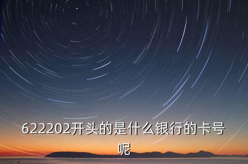 622202開頭的是什么銀行的卡號呢