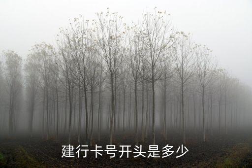 建行卡號開頭是多少