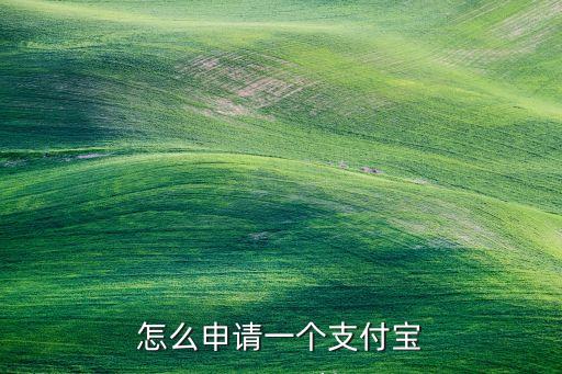 怎么申請一個支付寶