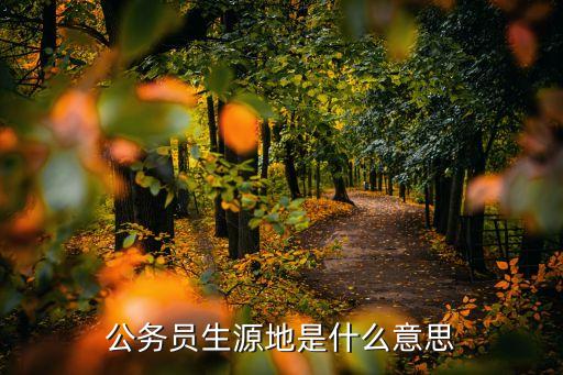 公務(wù)員生源地是什么意思