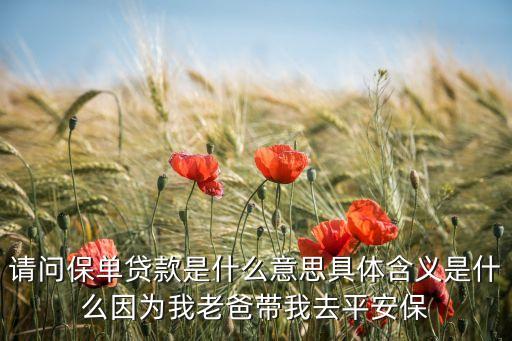 保單貸是指什么保單，請(qǐng)問(wèn)保單貸款是什么意思具體含義是什么因?yàn)槲依习謳胰テ桨脖?/></a></span><span id=