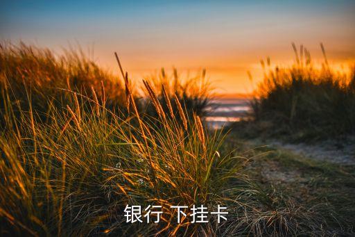 銀行 下掛卡