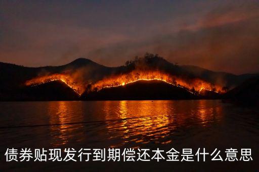 債券到期還的是什么意思，債券按年付息到期還本是什么意思