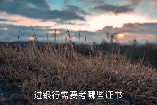 去銀行要需要什么證書(shū)，進(jìn)銀行需要考哪些證書(shū)