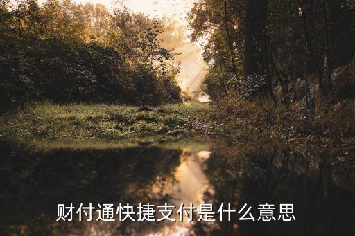 建行財付通快捷支付是什么，什么是財付通快捷支付含一點通