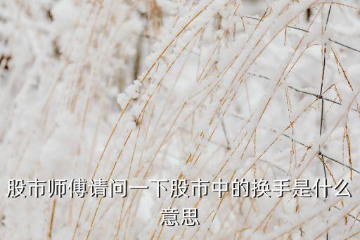 股市師傅請問一下股市中的換手是什么意思