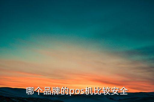什么pos機比較安全，pos機那種安全
