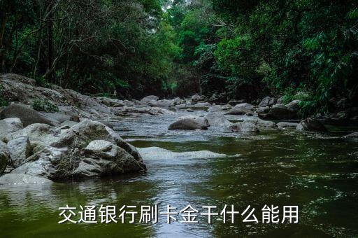 交通銀行刷卡金干什么能用