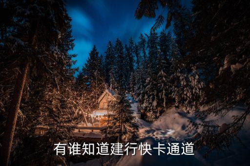建設(shè)銀行的快卡是什么，建設(shè)銀行速e通是什么