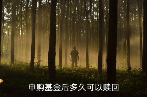 申購基金后多久可以贖回