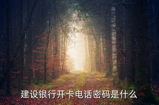 建設(shè)銀行開卡電話密碼是什么