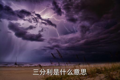 三分利是什么意思