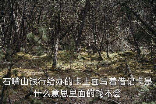 石嘴山銀行給辦的卡上面寫著借記卡是什么意思里面的錢不會