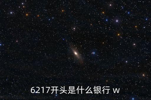 6217開頭是什么銀行 w