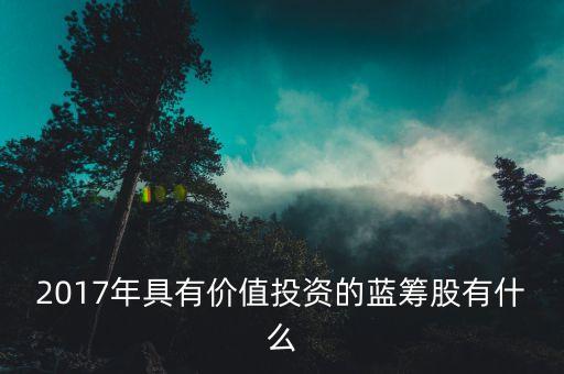 2017炒什么股好，2017年具有價值投資的藍(lán)籌股有什么