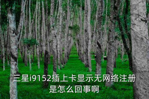 三星i9152插上卡顯示無(wú)網(wǎng)絡(luò)注冊(cè)是怎么回事啊