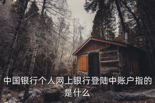 中國銀行個人網(wǎng)上銀行登陸中賬戶指的是什么