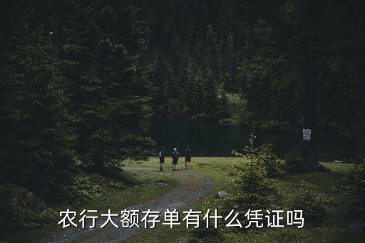 農(nóng)行大額存單什么樣子，農(nóng)商銀行存多少金額為大額存單