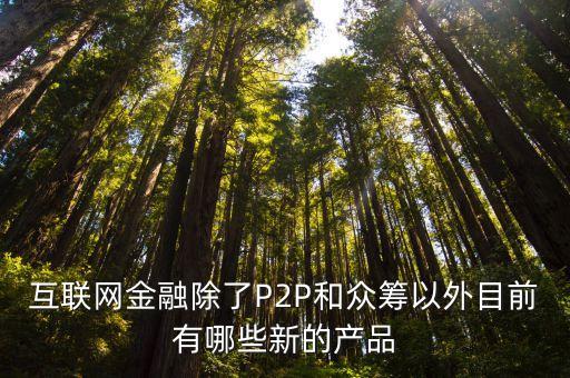 最新的互聯(lián)網(wǎng)金融產(chǎn)品是什么，互聯(lián)網(wǎng)金融包括哪些產(chǎn)品